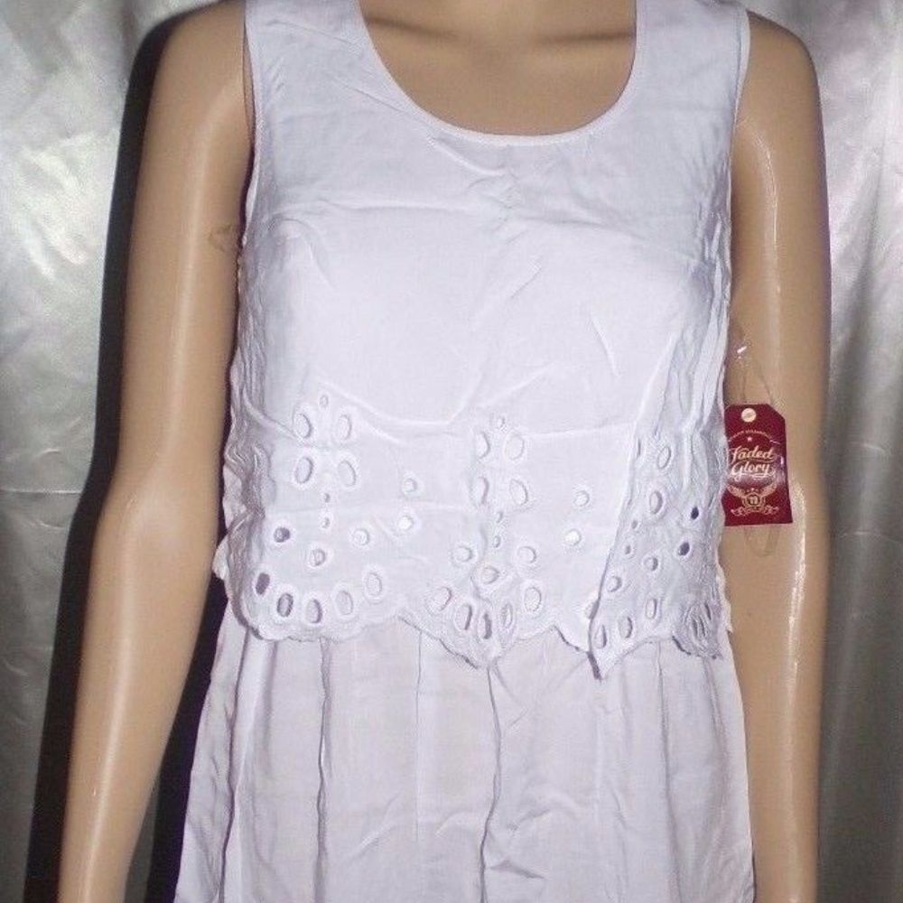 Faded Glory White Summer Dress sz.S NWT